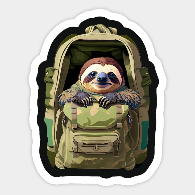 Tactical Sloth Sticker by YotZee